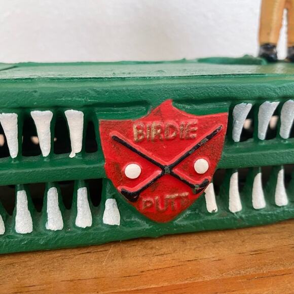Vintage Cast Iron Reproduction "Birdie Putt" Coin Bank - Picture 4 of 9